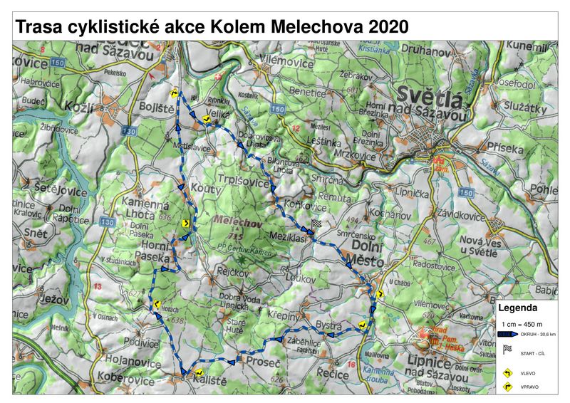 Mapa okruh KM 2020 mala